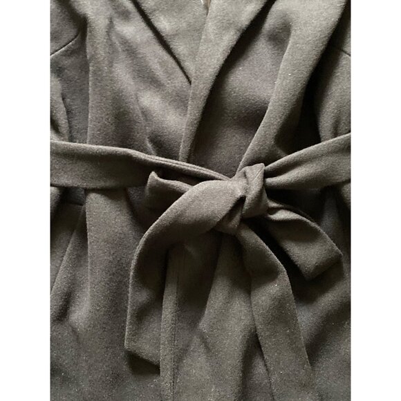 City Chic Black Coat Fluffe – Size 16 Faux Fur Cuff Belted Jacket NEW - Picture 11 of 16